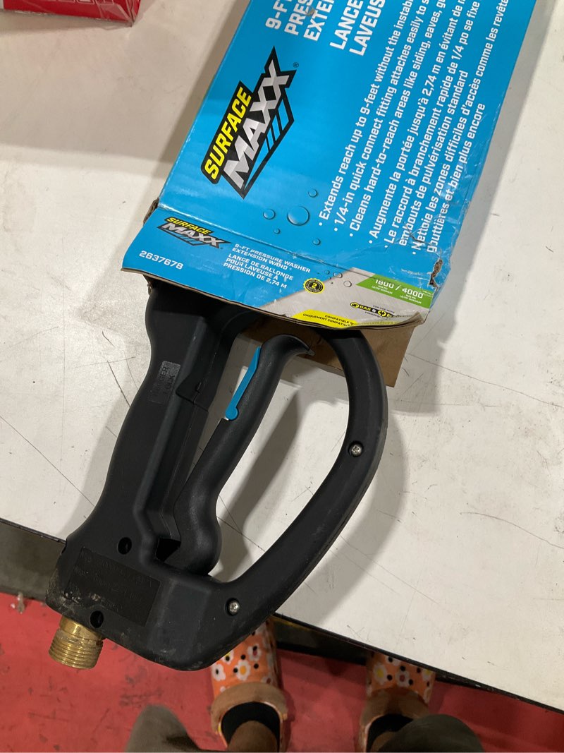 Condition photo showing As Is for surfacemaxx 9 ft. l extended reach wands 4000 psi