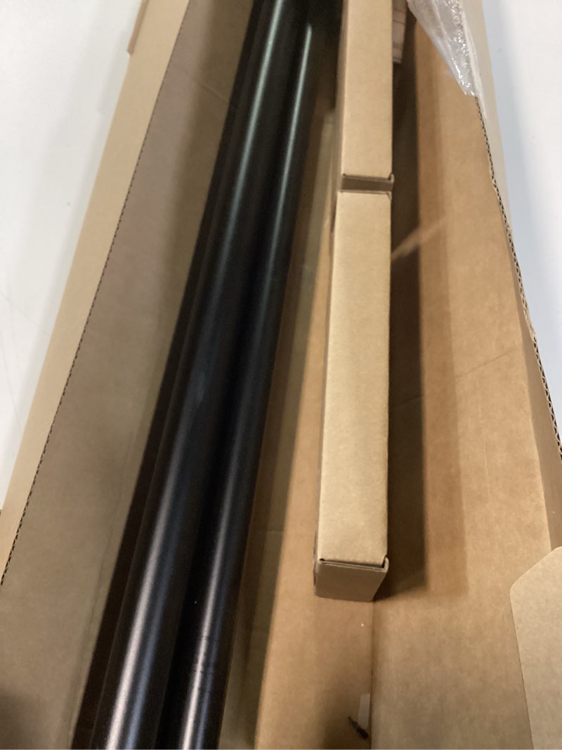 Condition photo showing Good Condition for kamanina 1 inch double curtain rod for windows 72 to 144 inches (6-12 feet), black heavy duty drapery rod, adjustable double rods with end caps black 72-144"