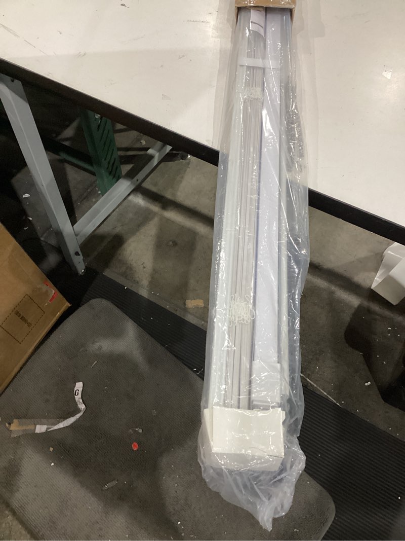 Condition photo showing Good Condition for lazblinds no tools no drill 1" vinyl mini blinds, cordless blinds for windows, light filtering horizontal window blinds & shades, 40" w x 48" h, white cordless-white 40" w x 48" h