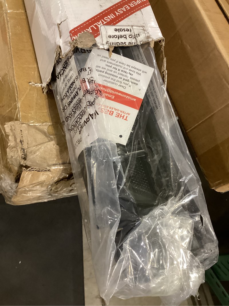 Condition photo showing As Is for 96 Inch Wide Reinforced Retractable Baby Gate with Support Rods, Extra Long Dog Gate Retractable Gate Outdoor Gates for Decks, Prevent Crawling Under Extra Long Baby Gates for Large Openings, Black Black (33" Tall x 96" Wide)