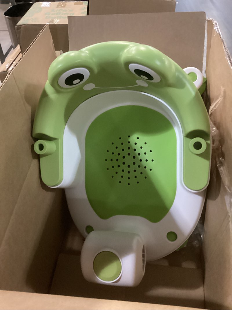 Condition photo showing As Is for baby bath seat for babies 6 months & up non-slip toddler bath seats for sitting up infant bathtub chair with suction cups and soft cushion for baby shower tub seat green