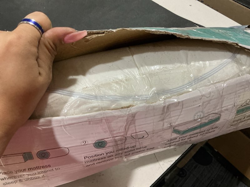 Condition photo showing Good Condition for bassinet mattress pad compatible with dream on me karley bassinet, breathable, premium foam, hypoallergenic, non-toxic, oval shaped with removal waterproof cover, 16" x 32" x 2'' white oval 16" x 32"