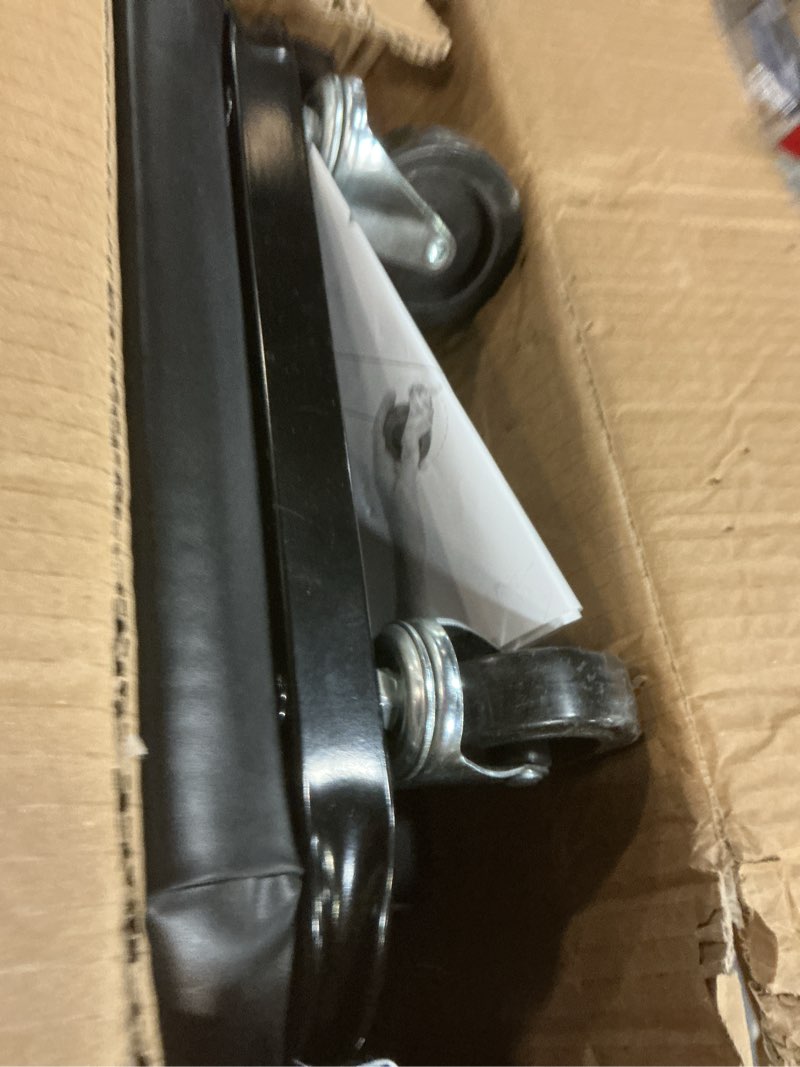 Condition photo showing Good Condition for WheelX Mechanic Creeper 36 inches 3-in-1 Mode Z Seat 340lbs Capacity, Foldable Garage Adjustable Rolling Folding with 6pcs Wheels Roller, Lay Down Sit Lean Back, Under Car Auto Repair, Black, Man Gift Black 3-in-1 Mode