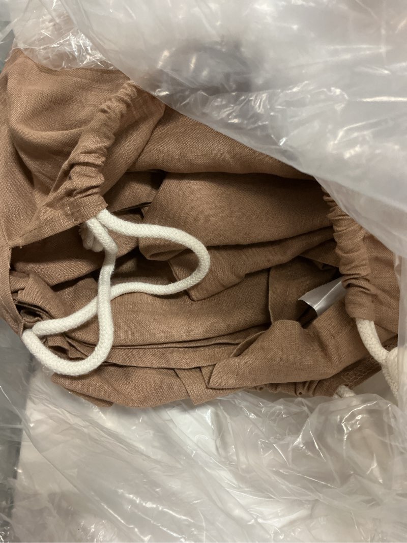 Condition photo showing Good Condition for european linen sheet set, queen, latte