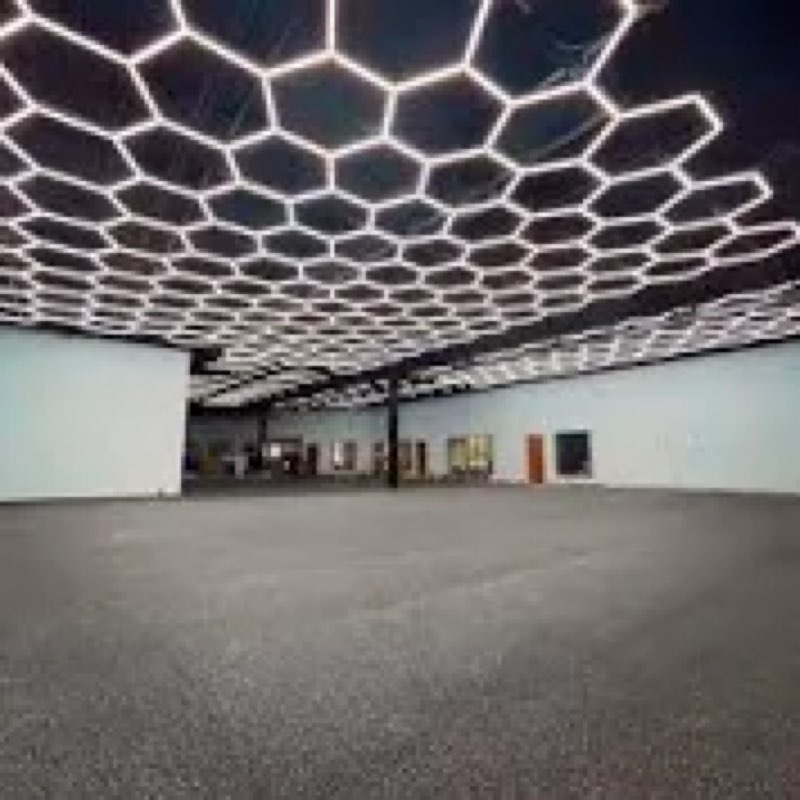 litezone hexagon garage lights: 581w 84 pack 22 grids led garage lights - easy install 6500k super b