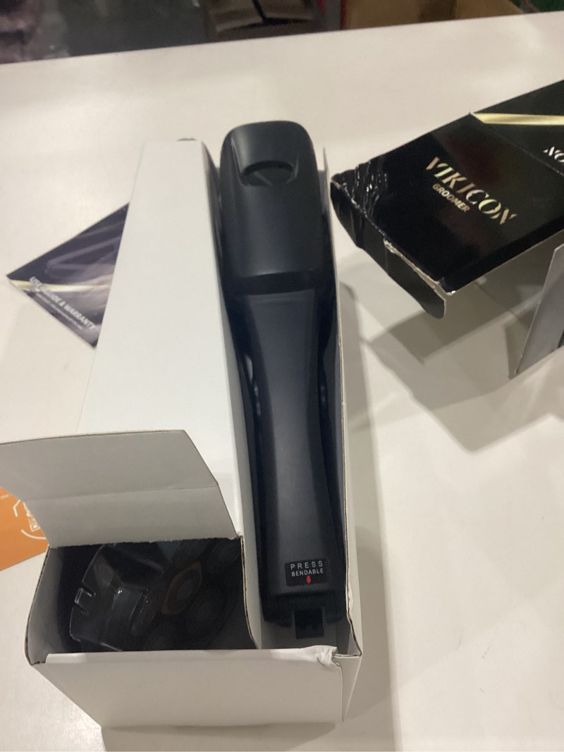 Condition photo showing New/Like New for Back Shaver for Men: Long Foldable Handle Back Razor for Men with 6D Fast & No-Scratch Shaving - 2 in 1 Waterproof Electric Full Body Hair Trimmer&Groomer Kit - Back Hair Removal Birthday Gift for Man Black