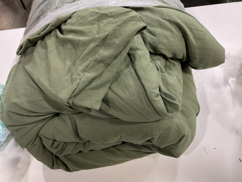 Condition photo showing As Is for wrensonge twin/twin xl comforter set - 2 pieces olive green comforter prewashed soft lightweight for all seasons,fluffy down alternative twin xl comforter with 1 pillow sham army olive green twin xl