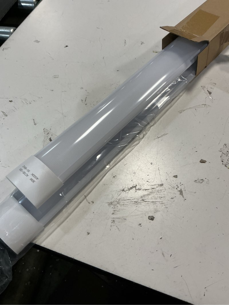 Condition photo showing Good Condition for 2 packs 3ft led batten light, ultra-thin slim ceiling surface mounted light, 30w, 4000k, ip20, led ceiling lamp for garage, shop, hallway, office, market plastic 2 pcs