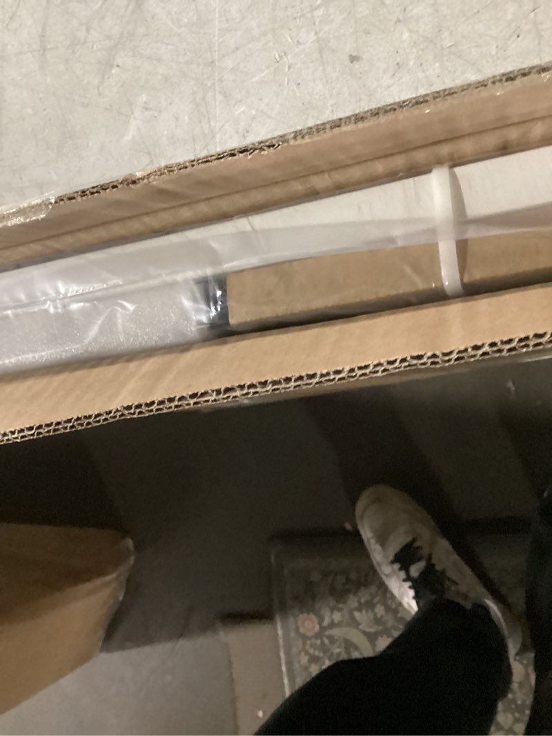 Condition photo showing New/Like New for babelio safety gate door fits for stairs, narrow and wide doorways with auto close, easy install, no drilling, pressure mounted for baby, child, pets, dog/puppy, 26''-40'', white white 30"tall 26"-40" wide