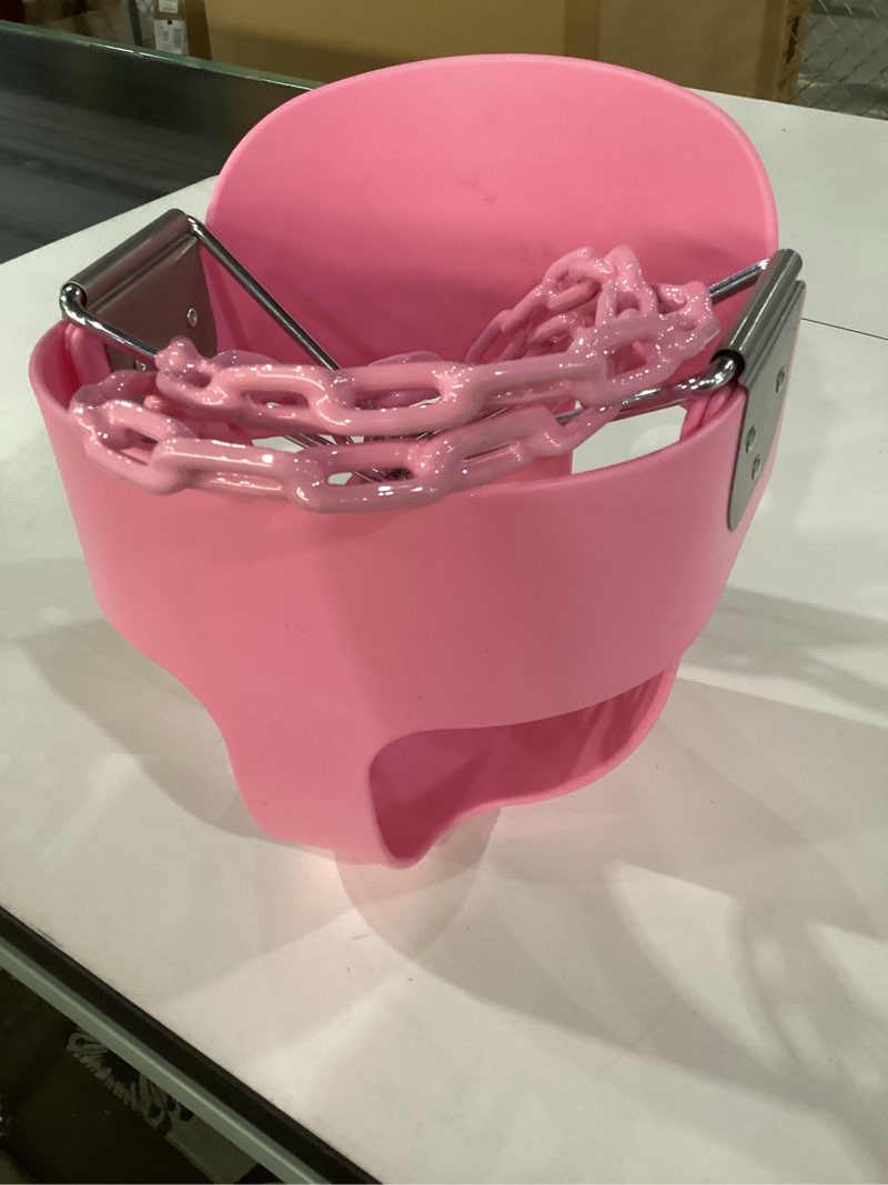 Condition photo showing Good Condition for take me away pink swing seat - heavy duty high back full bucket toddler swing seat chain plastic coated baby swing outdoor - playground swing set accessories replacement