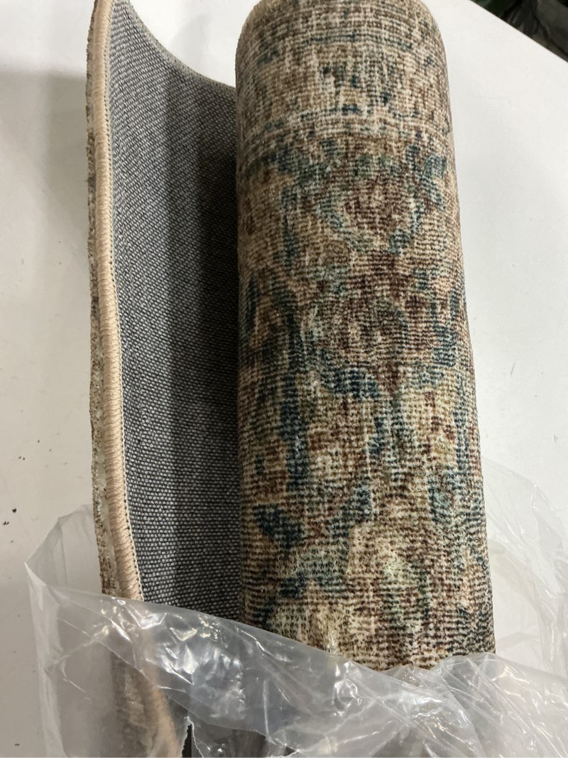 Condition photo showing Good Condition for loloi amber lewis morgan collection mog-04 sea/sage 2' x 3'-6" 38" thick accent rug feat. cloudpile, neutral, room décor, vintage inspired, livingroom, bedroom, dining area sea / sage 2' x 3'6" (rectangular)