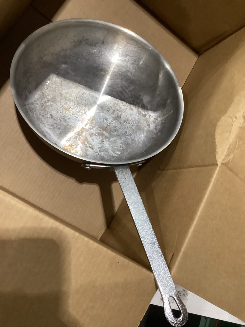 Condition photo showing As Is for Winco Commercial-Grade Aluminium Fry Pan/Skillet, Natural Finish, 12"