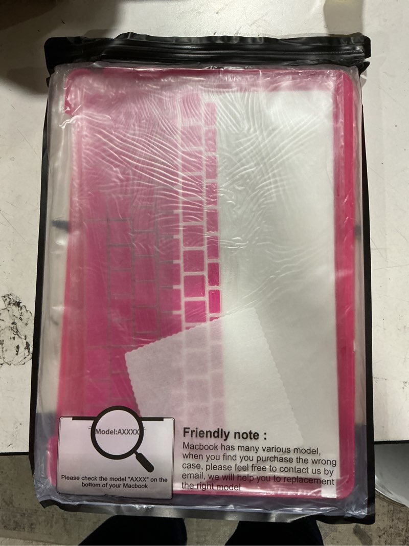 Condition photo showing New/Like New for b belk compatible with macbook air 13 inch case m1, macbook air case 2021 2020 2019 2018 a2337 a2179 a1932 touch id, plastic laptop hard shell + 2 keyboard covers + screen protector, bright rose