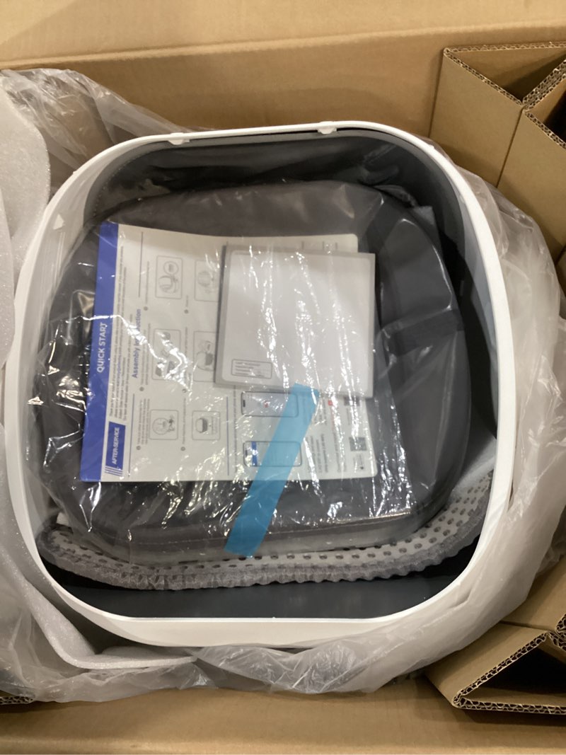 Condition photo showing Good Condition for open-top automatic litter box, odor control, ready to use, self cleaning litter box, large capacity with app control and safety sensor, ellenpent, with trash bags/waterproof mat/litter mat white-1