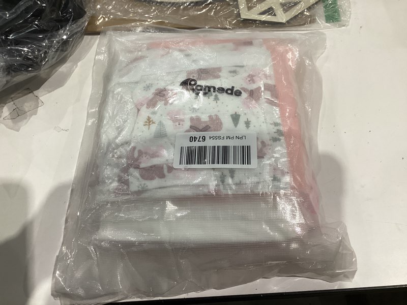 Condition photo showing New/Like New for ramede 6 pack preemie swaddle blanket with hats sleep swaddle for baby boy girl preemie newborn sacks soft cotton wearable(bear,pink) bear pink