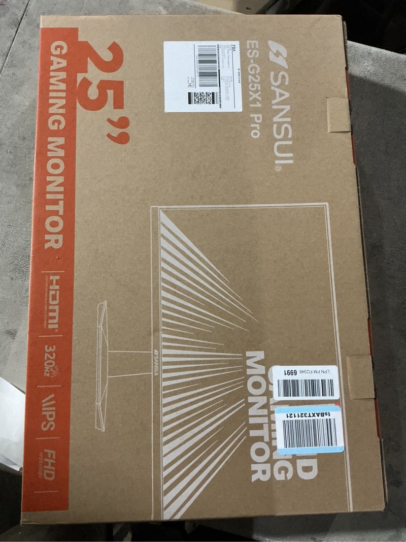 Condition photo showing Good Condition for SANSUI Gaming Monitor, 24.5" 300hz 240hz FHD 1080P 1ms FPS PC Monitor Gaming, HDR, FreeSync, DisplayPort x2 HDMI x2, Fast IPS, 120% sRGB, Audio Jack, VESA Support, Desktop Compatible(ES-G25X1 PRO) 25 Inch FHD 300Hz IPS Gaming Monitor