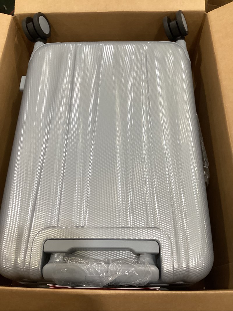 Condition photo showing Good Condition for hanke 20 inch expandable carry on luggage airline approved top opening hard shell suitcases with wheels lightweight travel luggage carry on suitcase for woman men-grey 20 inch expandable grey