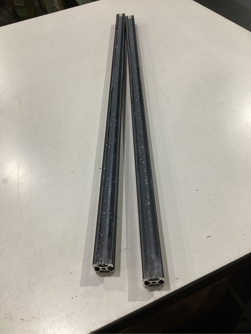 Condition photo showing As Is for 2pcs 400mm 2020 series v slot aluminum extrusion profiles european standard for 3d printer parts frame linear rail extruded aluminum profile 2 pcs matte black 400mm