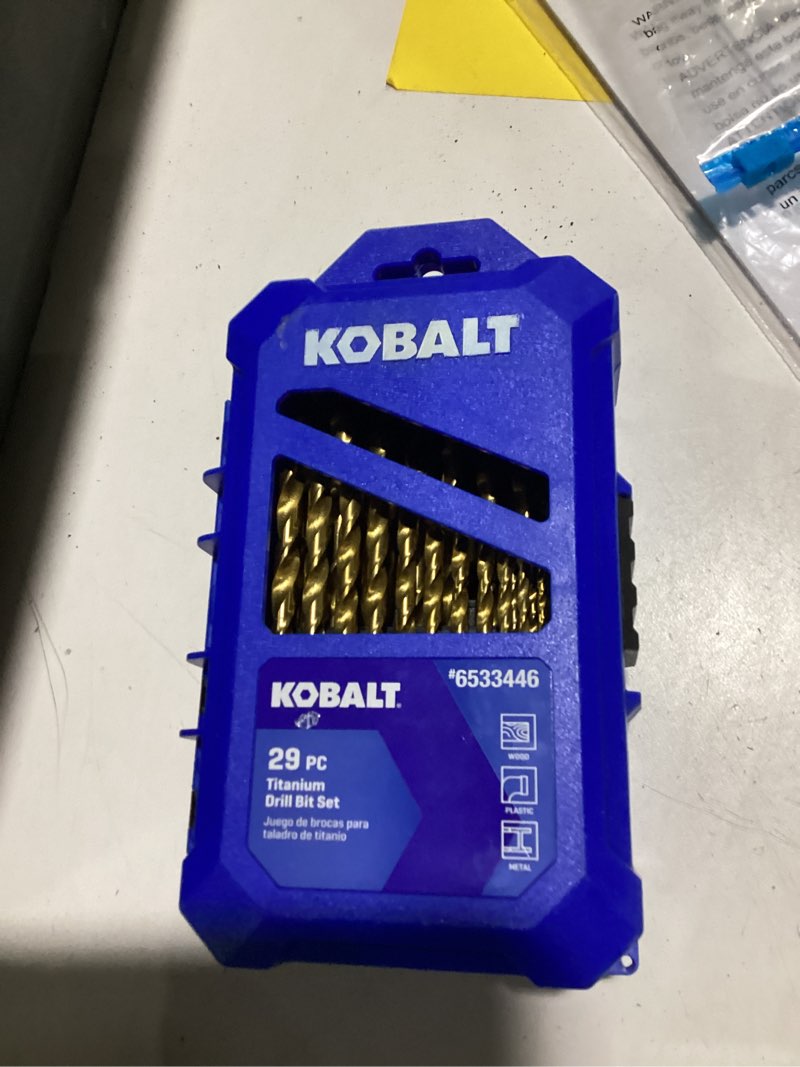 Condition photo showing Good Condition for kobalt 29 -piece x titanium coated hss jobber length twist drill bit set