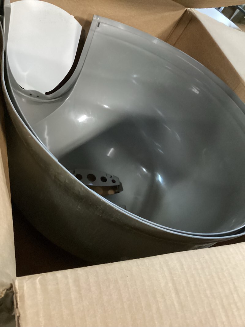 Condition photo showing As Is for petmate booda clean step cat litter box dome (made in the usa with 95% recycled materials)- brushed nickel, made in usa cleanstep litter box brushed nickel