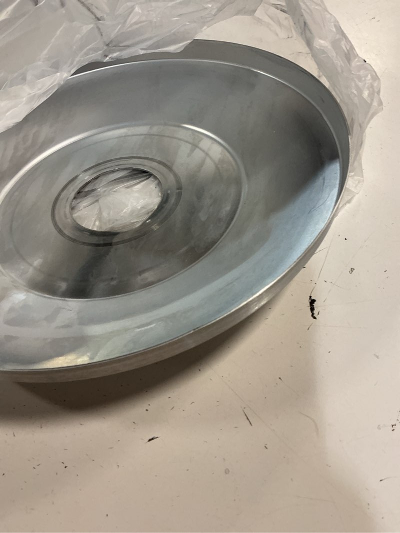 Condition photo showing Good Condition for service first flash collar flagpole base (large, silver) large silver