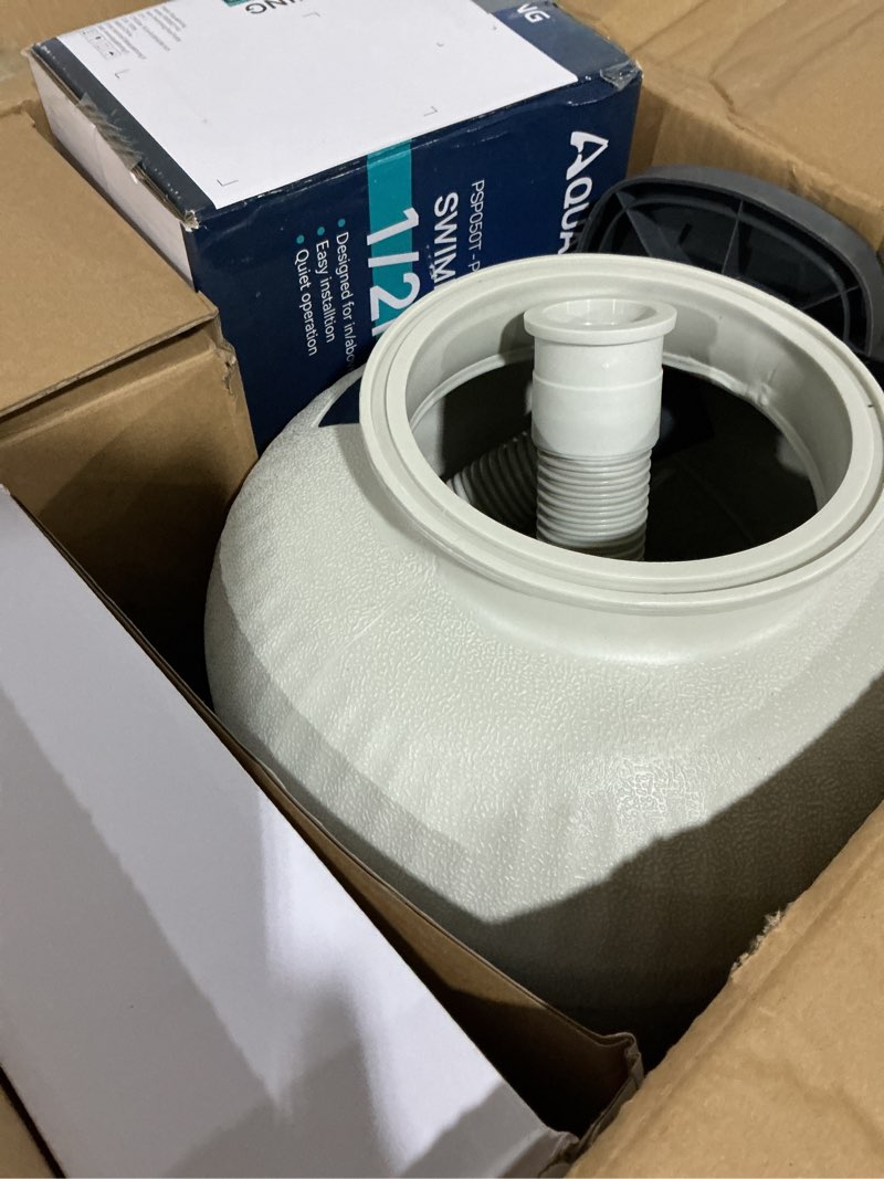 Condition photo showing Good Condition for aquastrong sand filter pump for above ground pool with timer, 1/2 hp pool pumps above ground 2500 gph for pools up to 9000gal, 12in pool sand filter with 6-way valve, improved circulation & filtration