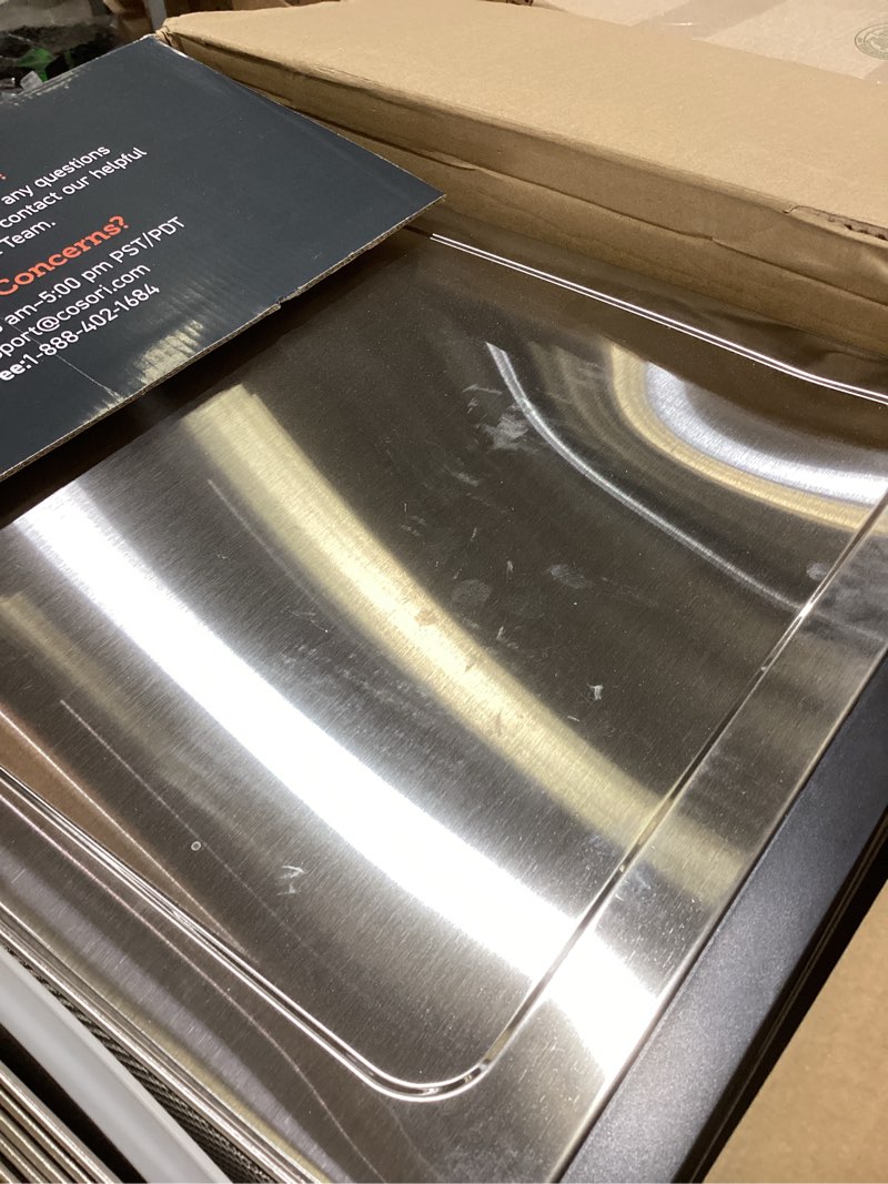 Condition photo showing As Is for COSORI Food Dehydrator, Bigger Than 7 Trays with Large 6.5" Drying Space, 600W Power Saves More Time Than 480W, 165°F Dehydrated Dryer for Jerky, Herbs, Meat, Fruit, and Yogurt, Silver,Stainless Steel Silver 6 Trays Dehydrator