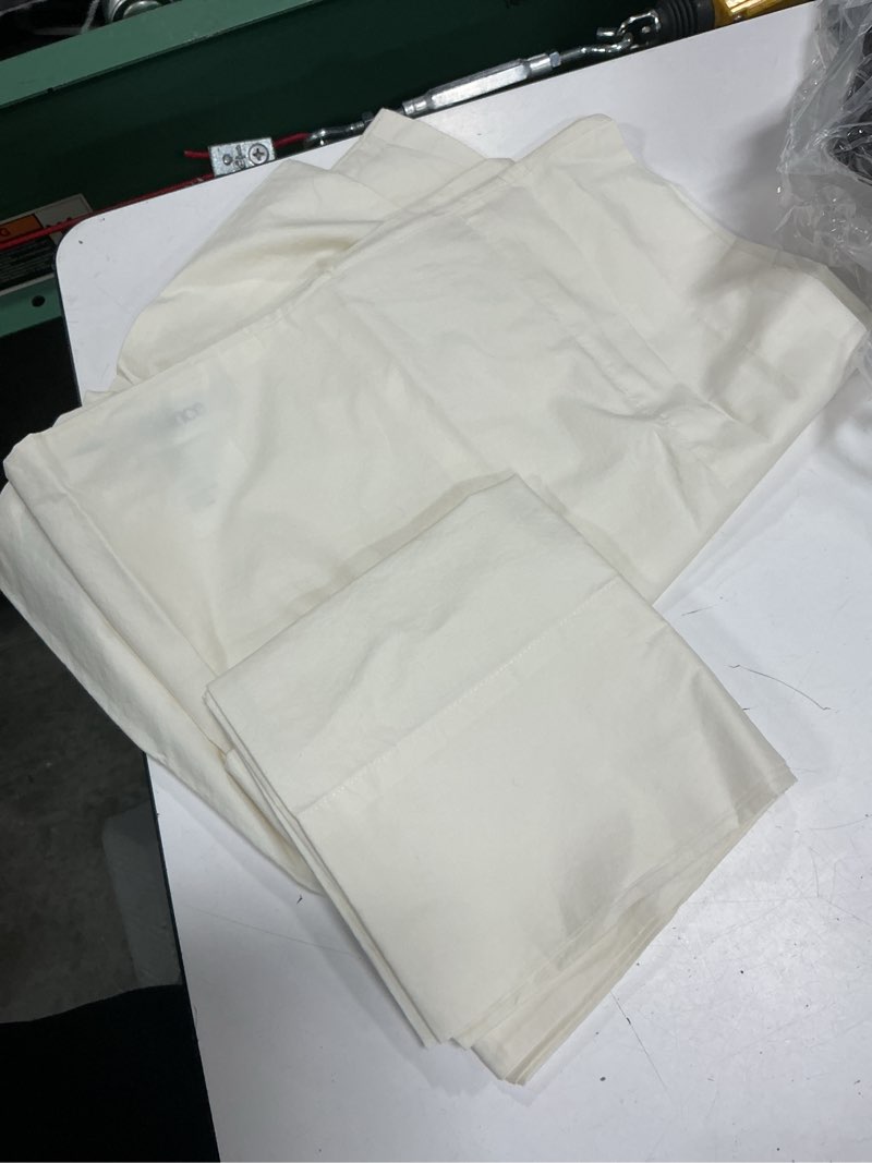 Condition photo showing Good Condition for quince european linen pillowcase set queen color ivory 