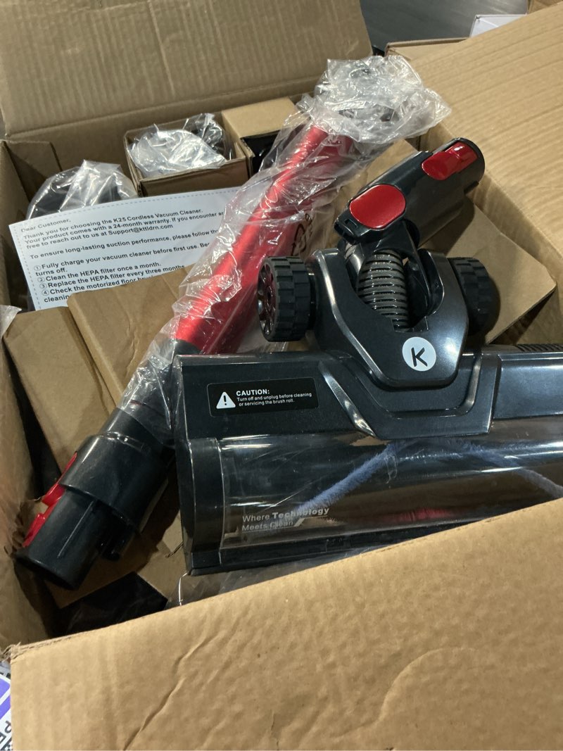 Condition photo showing Good Condition for cordless vacuum cleaner, 650w 55kpa powerful stick vacuum, 70-min runtime, self-standing, anti-tangle brush, oled display, vacuum for carpet, hardwood floors & pet hair
