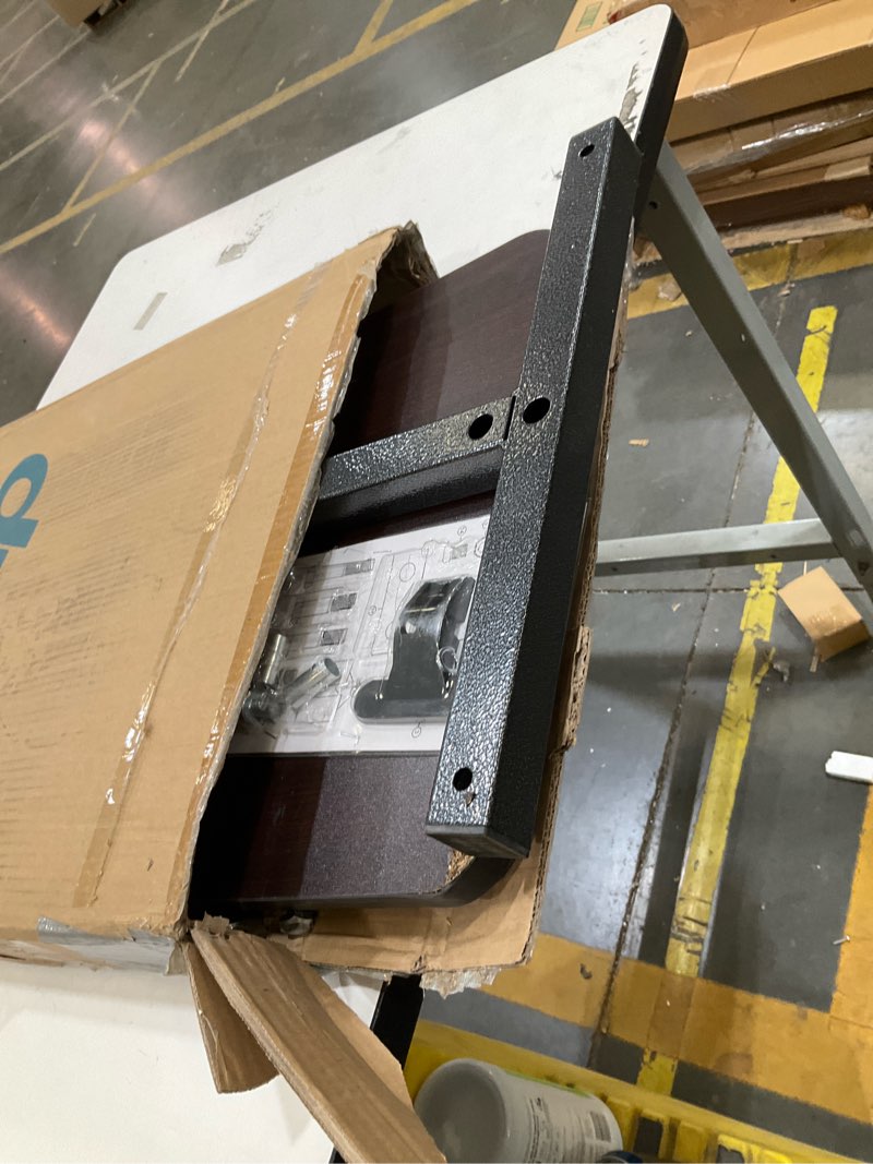 Condition photo showing Good Condition for drive medical overbed table with wheels - secure height adjustment for comfort - non tilt surface - smooth rolling design - home & hospital use - woodgrain laminate top - silver vein silver vein table