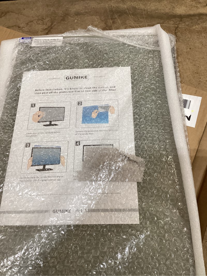 Condition photo showing New/Like New for gumike anti blue light screen filter for 20 21.5 22 inch, universal widescreen desktop pc monitor panel reduces eyes strain & scratch resistant protection filter hanging type 20"-22'' widescreen (16:9/16:10)