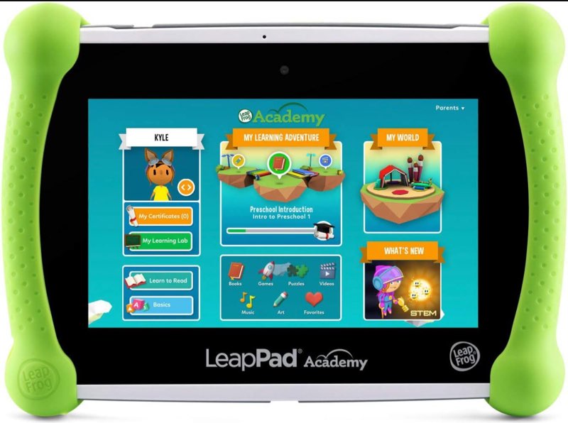 leapfrog leappad academy kids’ learning tablet, green