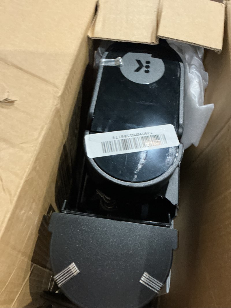 Condition photo showing As Is for keurig k-express single serve k-cup pod coffee maker, 3 brew sizes, strong button feature, 42oz removable reservoir, black