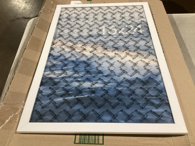 Condition photo showing Good Condition for 16x24 Picture Frame, Classic White 16 x 24 Poster Frame for Horizontal or Vertical Wall Mounting, 1 Pack White 16x24