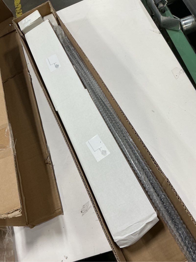 Condition photo showing New/Like New for EaseLife 8 FT Double Door Sliding Barn Door Hardware Track Kit,Basic J Pulley,Heavy Duty,Slide Smoothly Quietly,Easy Install (8FT Track Kit for Double 24" Wide Door) 8FT Black