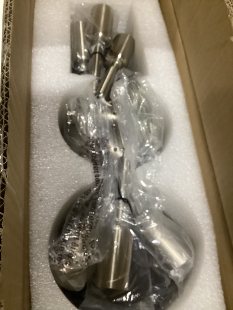 Condition photo showing New/Like New for Gold Sputnik Light Fixture Modern Kitchen Chandelier Brassy Gold Bedroom Light Fixtures with Chain 33in Dining Table Light Fixture Mid-Century 6 Light Frosted Glass Chandelier for Living Room Entry 6-Light White Glass Gold