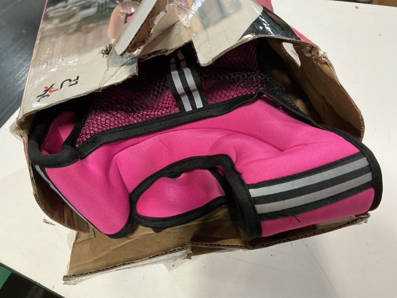 Condition photo showing Good Condition for fuff weighted vest woman, 5/10/12/15/20/25/30 lb womens weight vest for walking, strength training weight vests for female men, reflective stripe body vest for workout running jogging fitness pink 15 lb