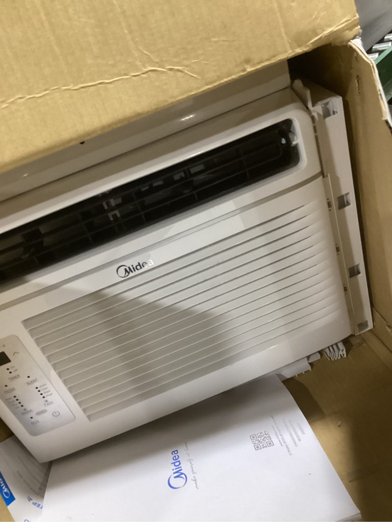 Condition photo showing Good Condition for similar to midea 5,000 btu window air conditioner, cools up to 150 sq. ft. with easy-to-use reusable filter, remote, perfect ac for bedroom, living room, home office, electronic control 5,000 btu, electronic control