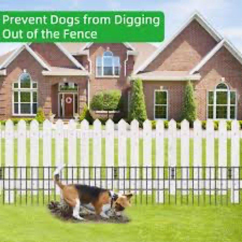 39.5ft(l) x 13in(h) animal barrier fence, 28 panels no dig fence for dogs, 1.52in gap anti digging d