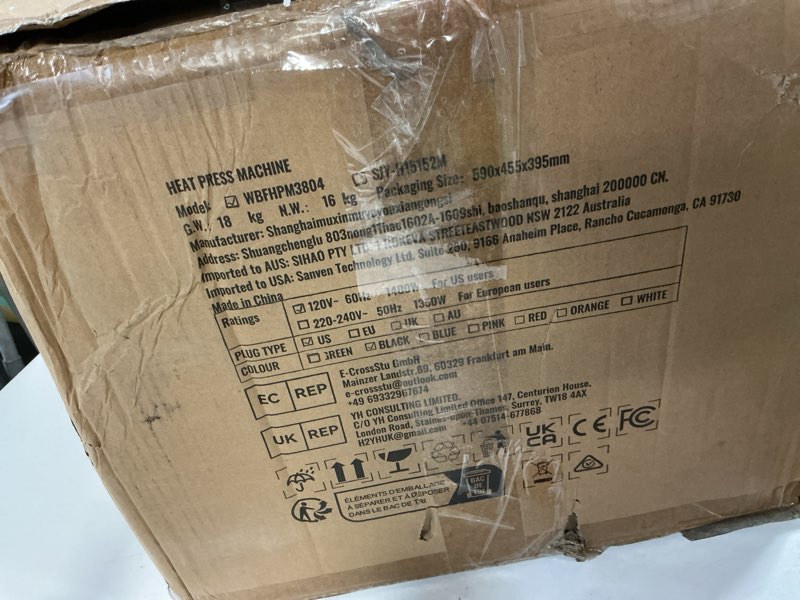 Condition photo showing Good Condition for vevor 2 in 1 heat press machine for t shirts and hats, 15x15 inch professional swing away digital tshirt press machine for sublimation, vinyl, heat transfer projects 2in1-15x15-black