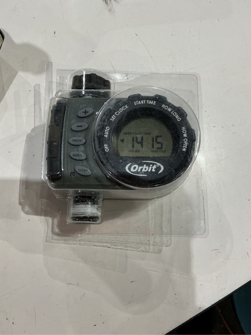 Condition photo showing As Is for orbit 1 output port stationary digital hose end timer