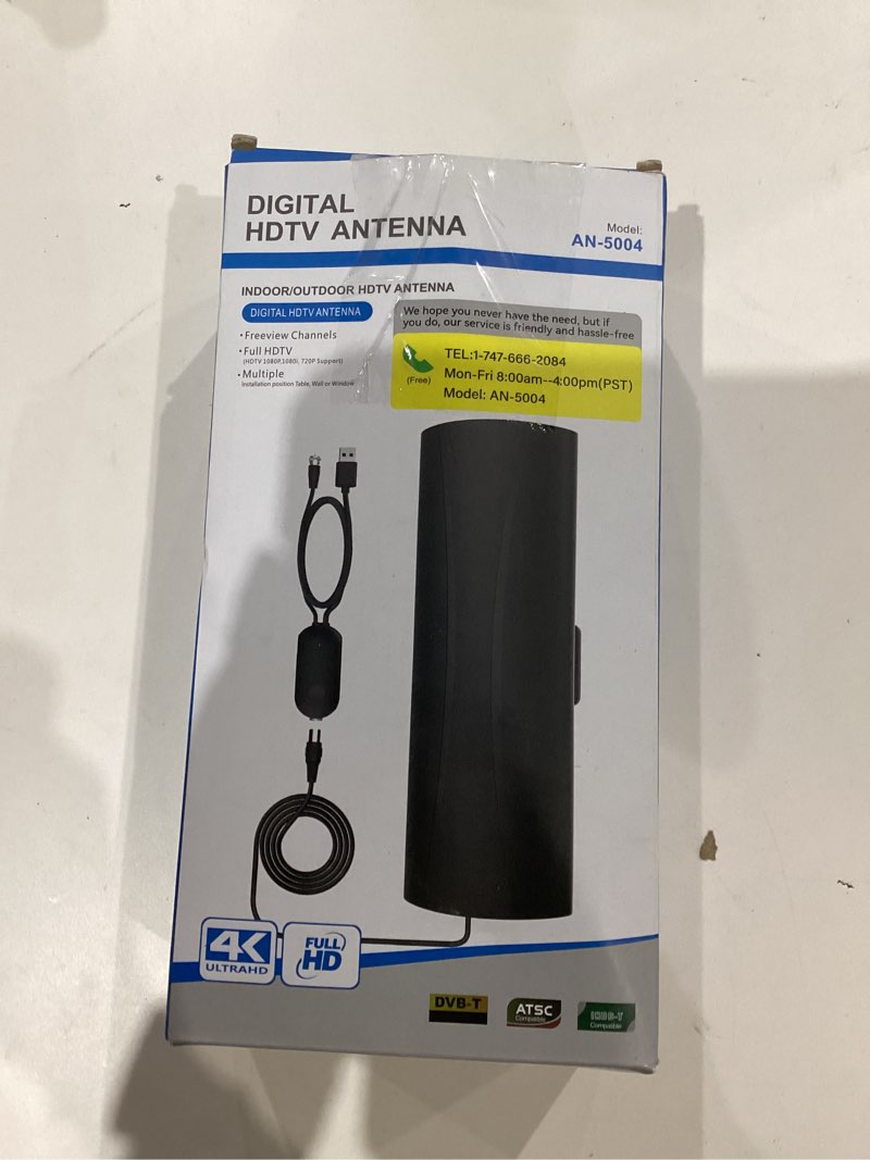 Condition photo showing As Is for 3600+ miles range tv antenna,2026 strongest digital tv antenna indoor outdoor with amplifier signal booster, hd antenna for local channels for smart tv and old tvs-38ft coax cable-support 8k 4k 1080p