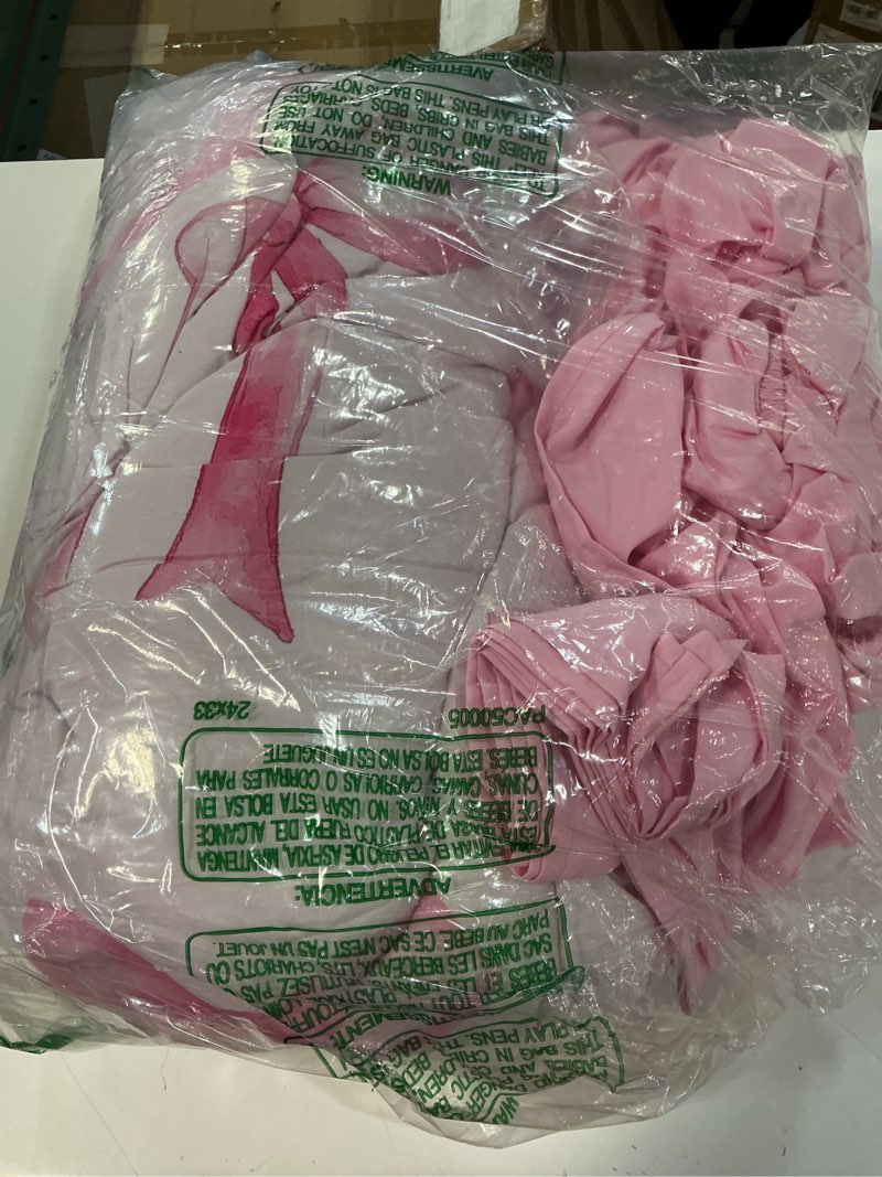 Condition photo showing Good Condition for pink cherry bow bed in a bag queen comforter set 7 piece,cute silk ribbon bowknot bedding set,princess bow tie comforter and sheet set dreamy kawaii bed set,girly light pink room decor aesthetic light pink queen