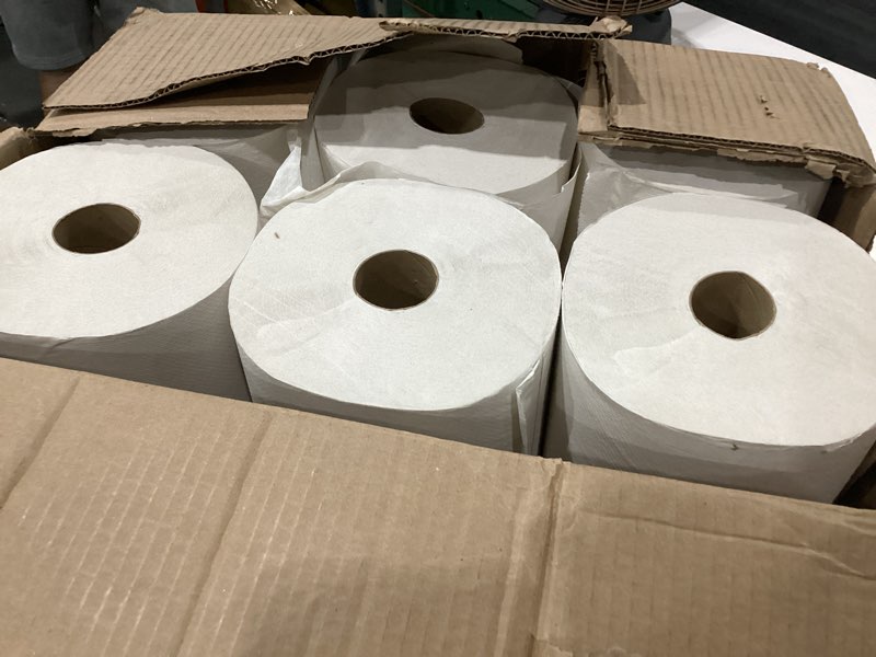Condition photo showing Good Condition for tork universal hand towel roll white, compatible with h21 dispensers, 100% recycled fiber 6 rolls x 800 ft (rb8002) 800 foot (pack of 6) white