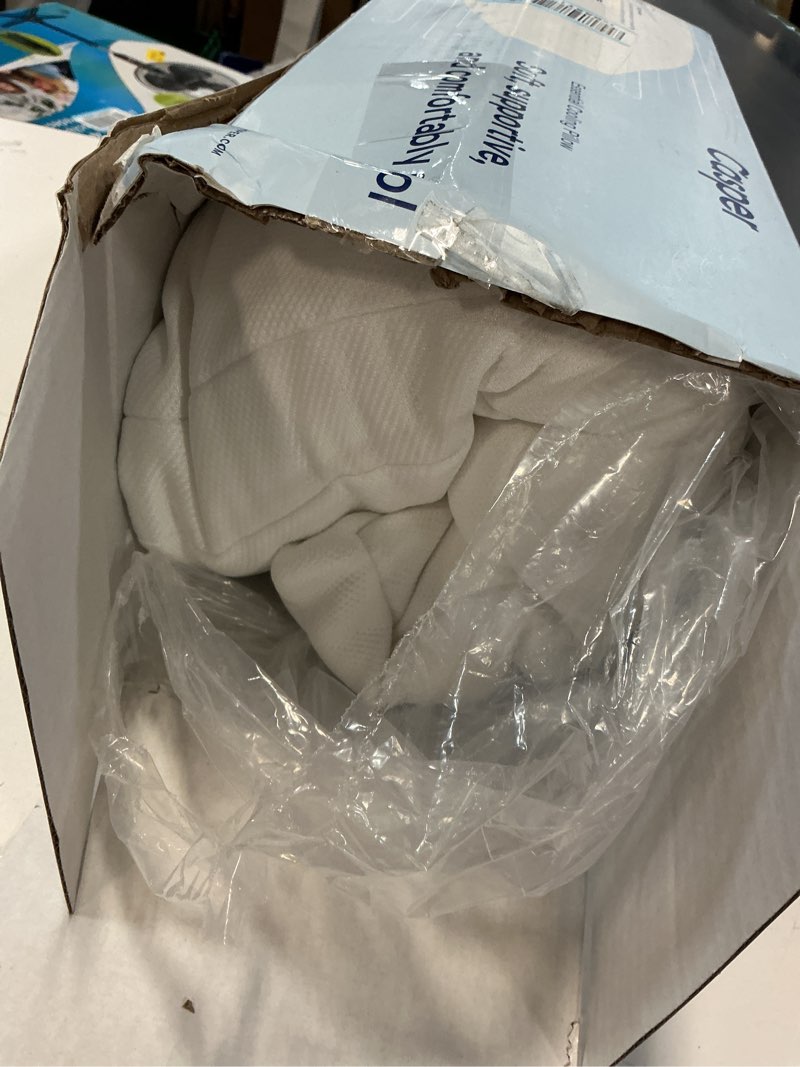 Condition photo showing As Is for Casper Sleep Essential Cooling Pillow, Standard, White Standard Essential Cooling Pillow Single Pack