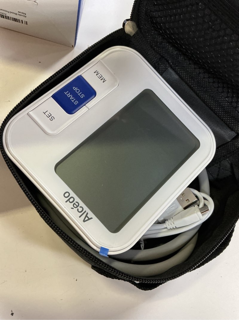 Condition photo showing Good Condition for alcedo blood pressure monitor for home use, automatic digital bp machine with large cuff for upper arm, lcd screen, 2x120 memory, talking function