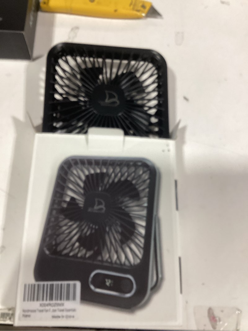 Condition photo showing Good Condition for Similar product Warmco 10000mAh Portable Travel Fan 7-inch, Max 24H Runtime, Ultra-thin Quiet Rechargeable Battery Operated Desk Fan with Digital Display for Camping, Office, Bedroom, Cruise Essentials Black