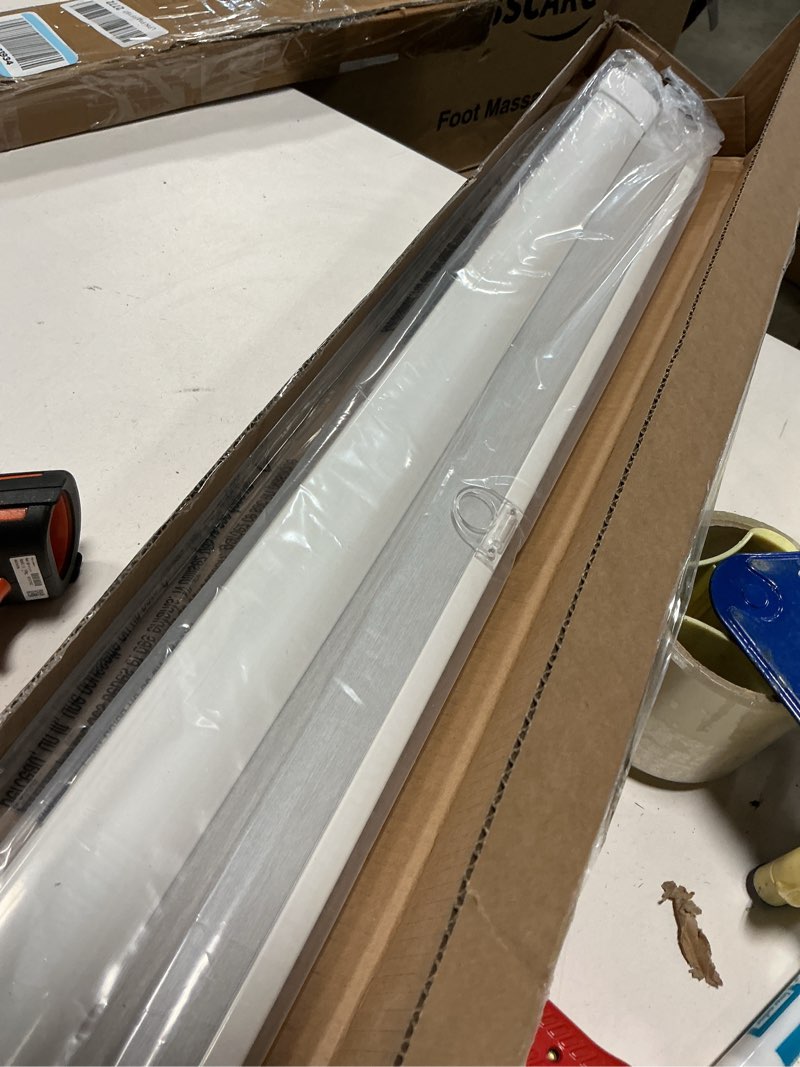Condition photo showing Good Condition for LazBlinds No Tools No Drill Cordless Cellular Shades, Blackout Light Blocking Honeycomb Shades for Home, Thermal Insulation Blinds for Windows, 35" W x 48" H, White Blackout-white 35" W x 48" H
