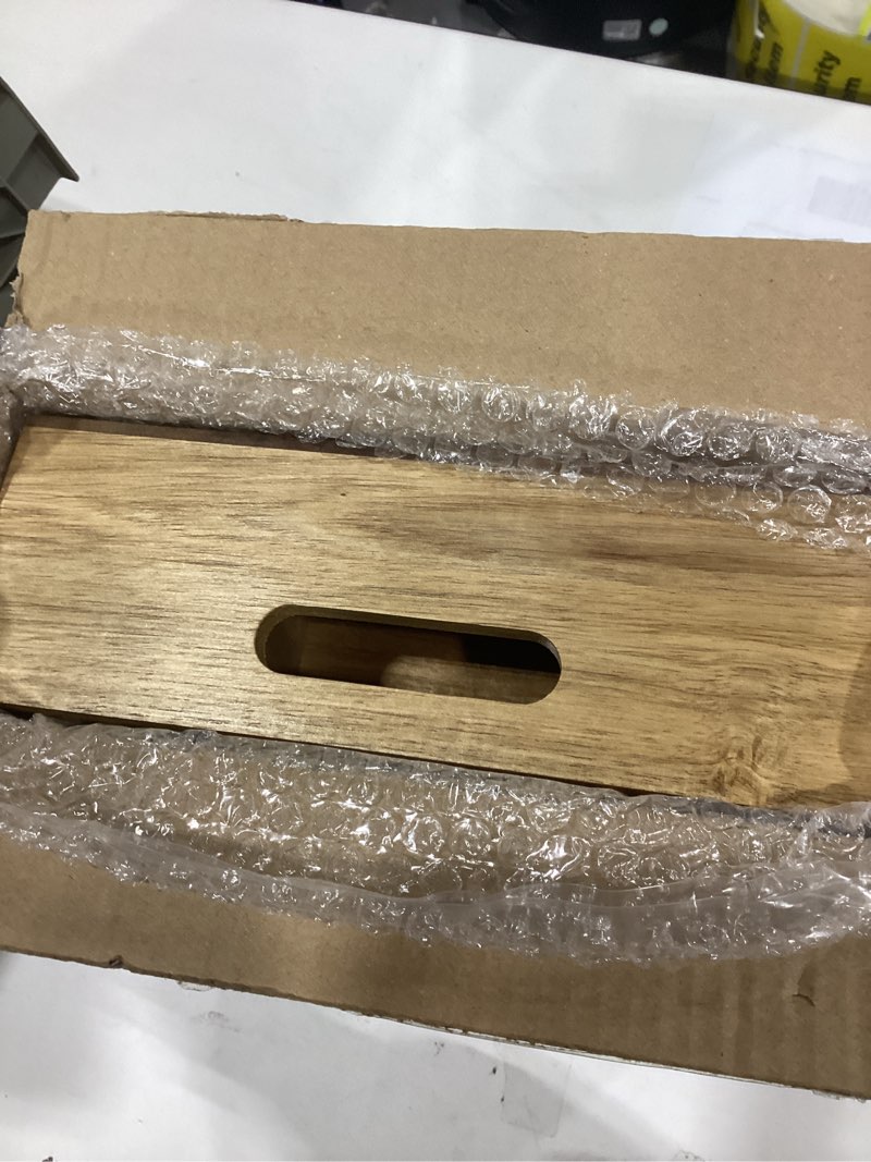 Condition photo showing Good Condition for ALELION Acacia Wood Utensil Holder for Party - Paper Plate Organizer for Countertop - Silverware Caddy with 6 Compartments for Plate, Cup, Fork, Spoon - Cutlery Holder for Kitchen Camping Buffet