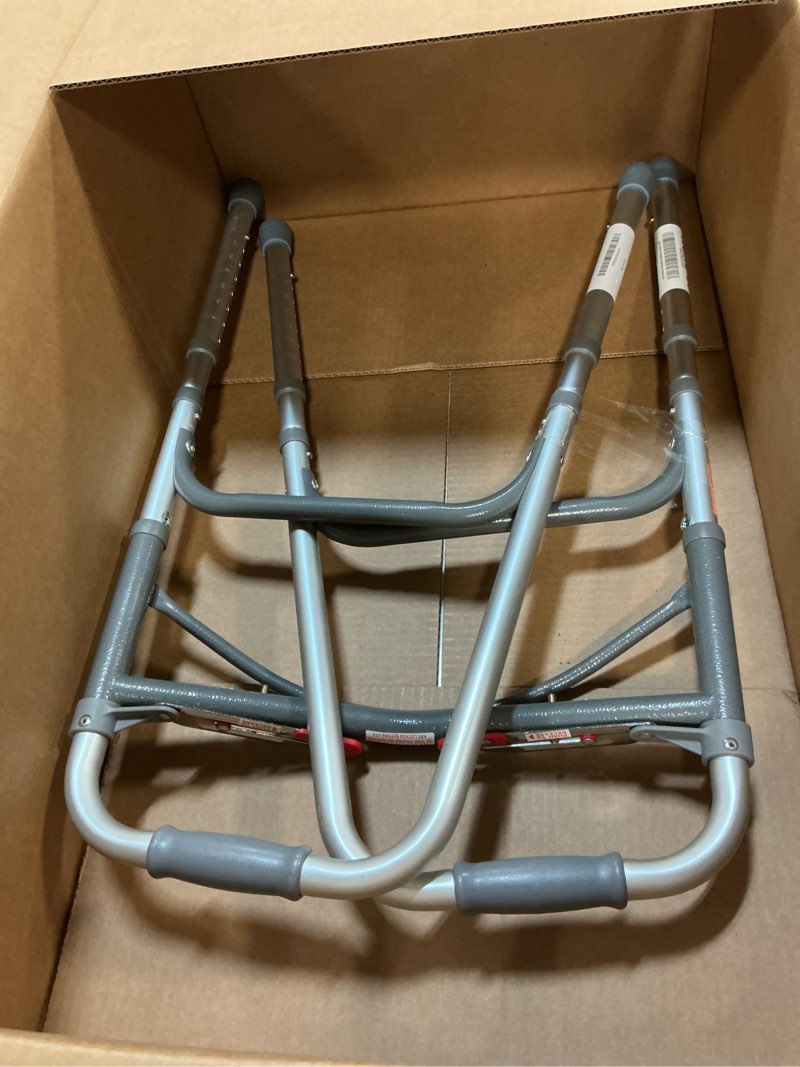 Condition photo showing As Is for VEVOR Folding Walker, 2-Button Folding Walkers with 8-Level Adjustable Height and Durable Handles, Lightweight Aluminum Mobility Walker Aid for Elderly Handicapped Disabled, Up to 350 Pounds